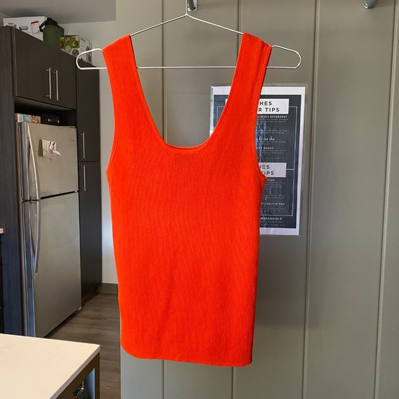 & Other Stories Fitted Tank Orange - Picture 3 of 5